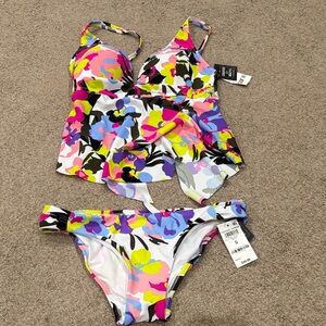Bar III Multicolor Floral Bikini Set